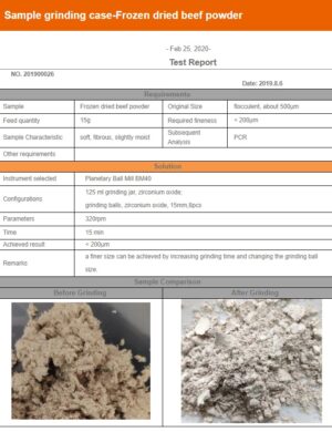 Test Report Rapeseed using Mortar Grinder (MG200)